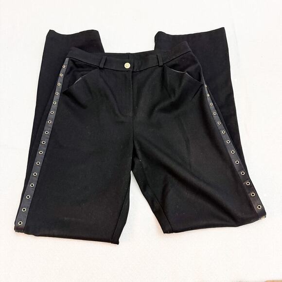 St. John Sport Black Slack Classic Cowboy Gold Eyelet Size 6 - Picture 3 of 7